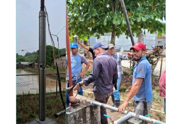 Rehabilitan sistema de bombeo de agua en la Comunidad El Jicarito