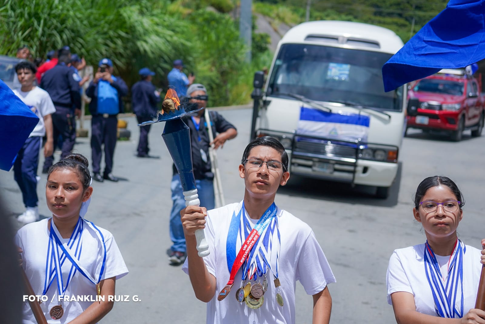 (+Fotos) Antorcha de la Unión Centroamericana en Nicaragua