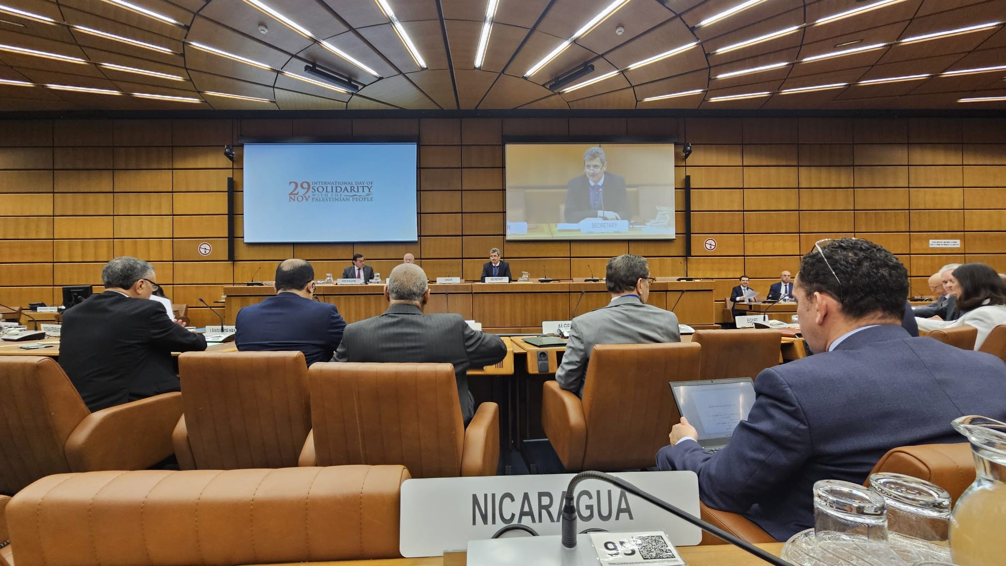 Embajada de Nicaragua en Austria muestra solidaridad con Palestina en el Día Internacional de la Solidaridad