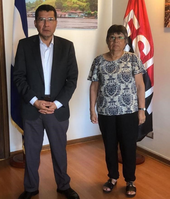 Visita de la Coordinadora Brigada Gabriela Mistral a la Embajada de Nicaragua en Chile