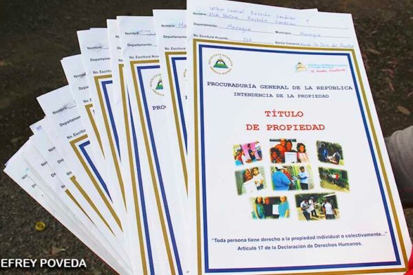 Gobierno Sandinista entrega 750 títulos de propiedad en municipios de Nicaragua