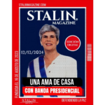 Una ama de casa con banda presidencial