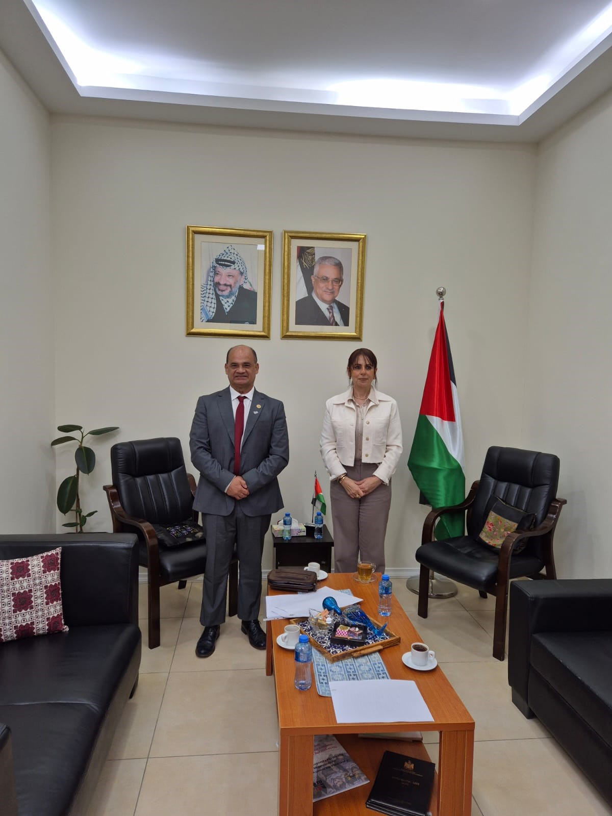 Delegación nicaragüense se reúne con la Directora de Protocolo del Ministerio de Relaciones Exteriores de Palestina