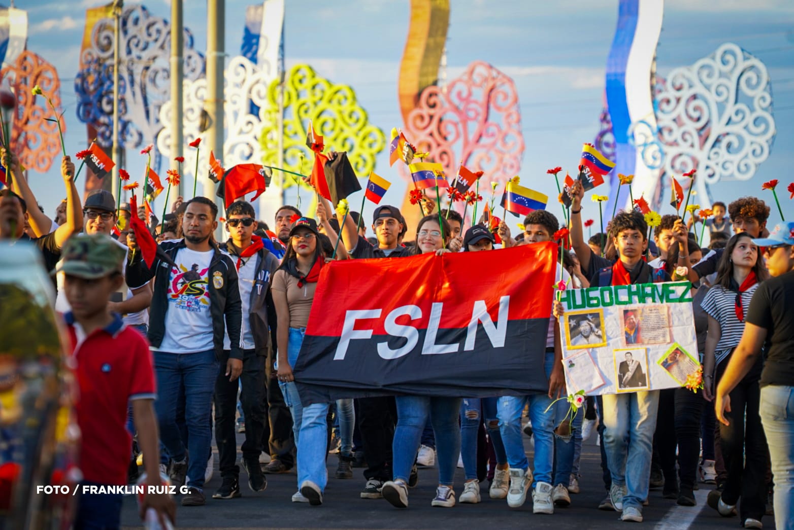 Legado de Chávez: Juventud Sandinista Celebra la Hermandad y Unidad Revolucionaria