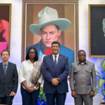 Canciller Valdrack Jaentschke recibe delegación de la Embajada de Ghana
