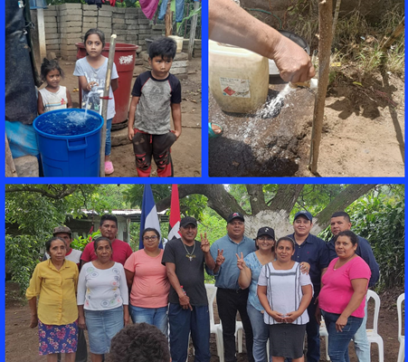 Familias de Los Moncaditas, Municipio de La Concepción celebran servicio de agua potable a sus hogares