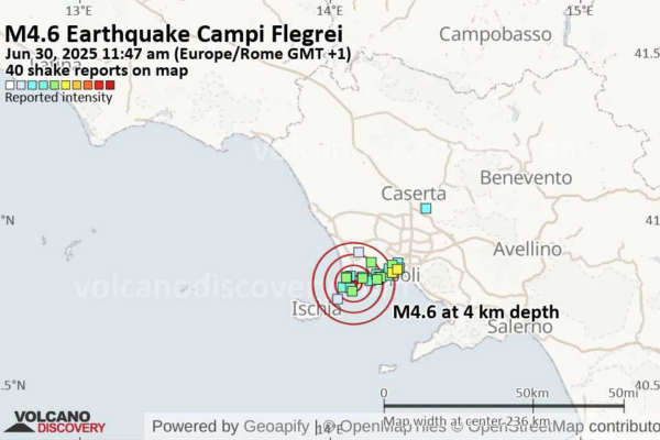 Terremoto sacude el sur de Italia, en las cercanías de Nápoles