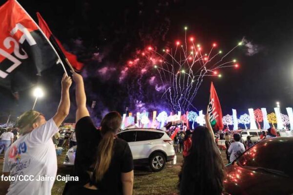 Vigilias en todo el país celebran la paz y los 46 años de la Revolución Popular Sandinista