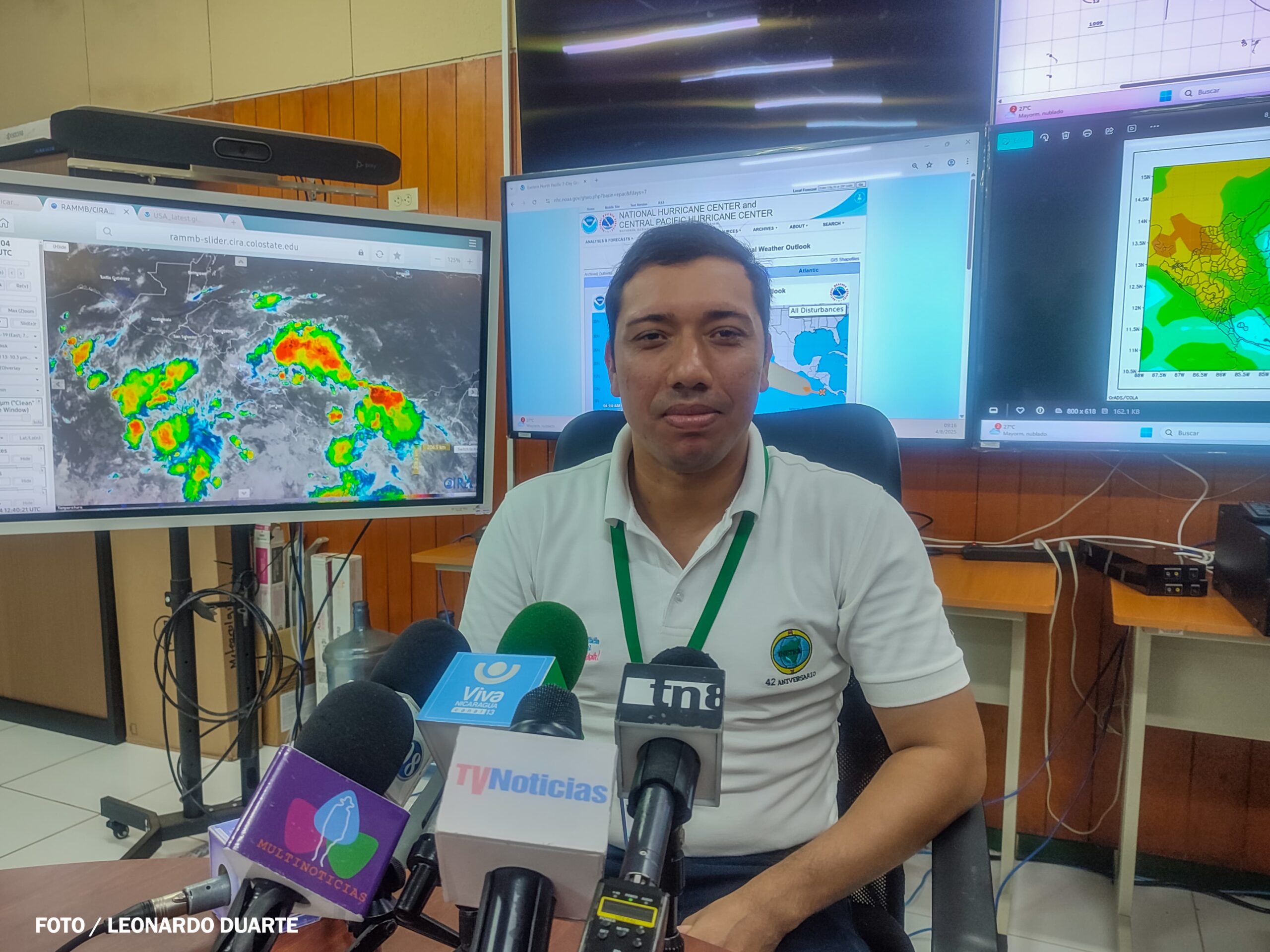 INETER informa que dos ondas tropicales provocarán lluvias en la región