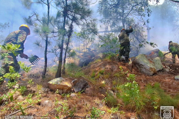 Ejército sofoca incendio en Estelí