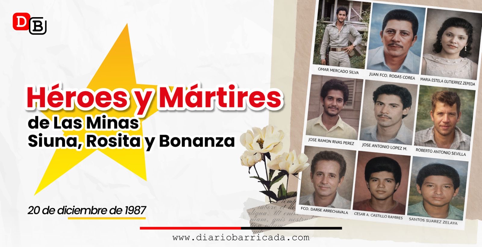 38 Aniversario del Tránsito a la Inmortalidad de los Héroes y Mártires del 20 de diciembre de 1987
