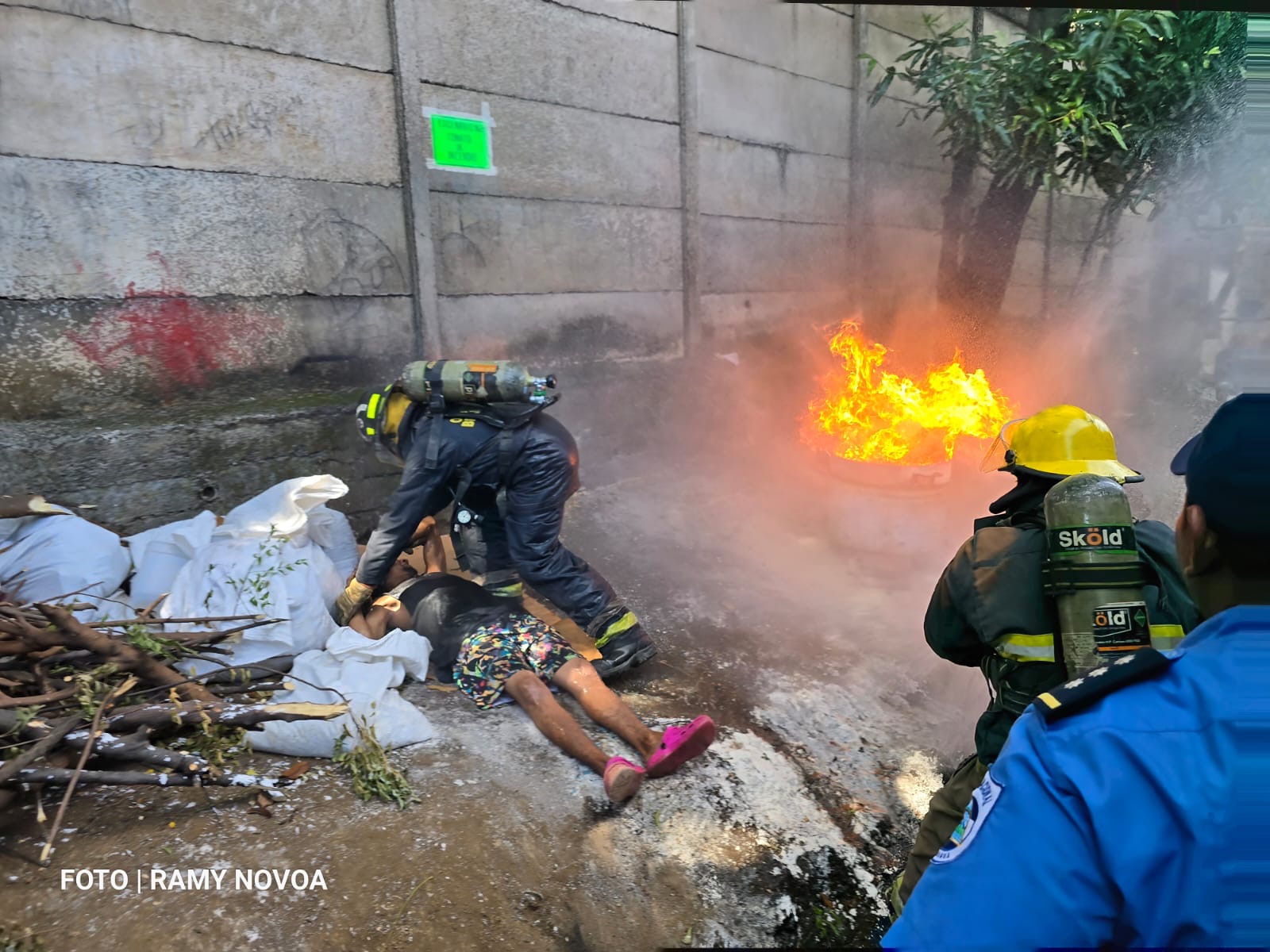 Sismos, incendios y colapsos: Mercado Roberto Huembés realizó IV ejercicio nacional ante multiamenazas