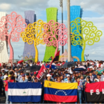 Juventud Sandinista rinde homenaje a Bolívar y reafirma respaldo a Venezuela