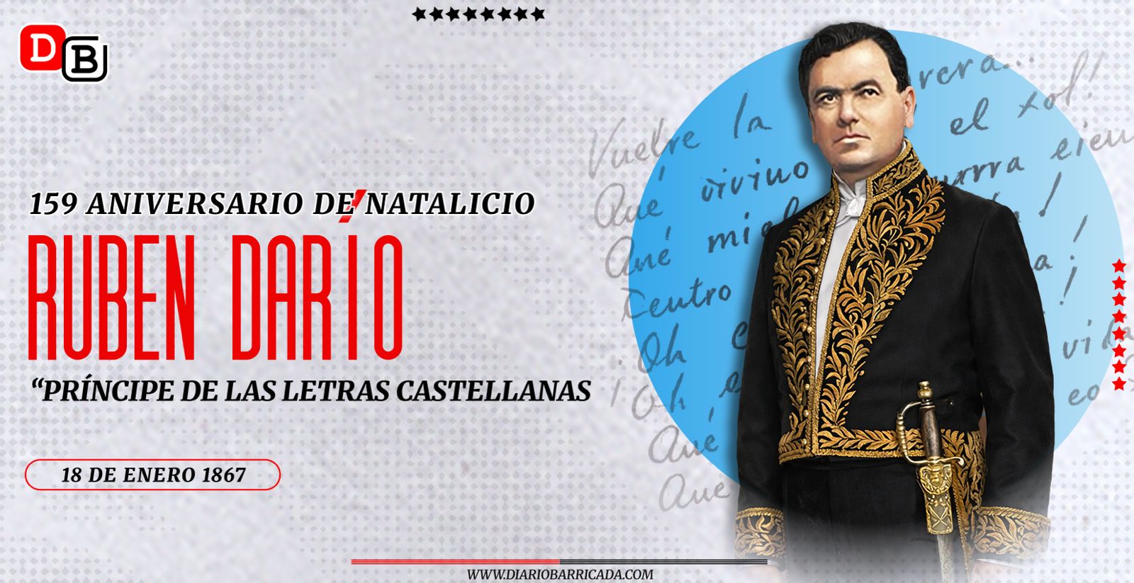 159 Aniversario del Natalicio del Príncipe de las Letras Castellanas