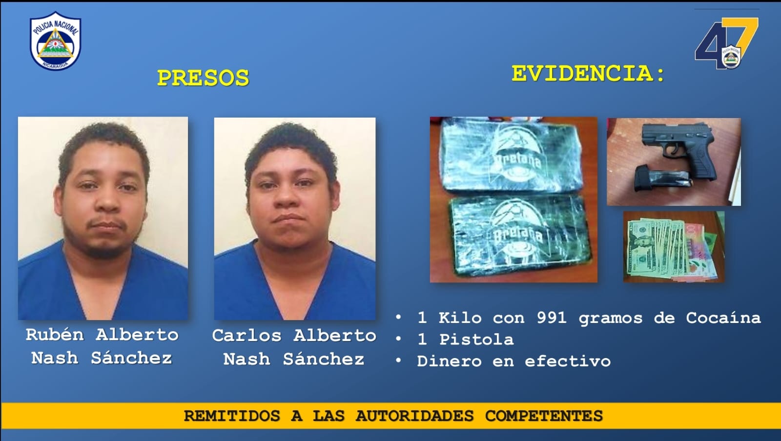 Golpe al narcotráfico en Bilwi: Policía incauta casi 2 kilos de cocaína