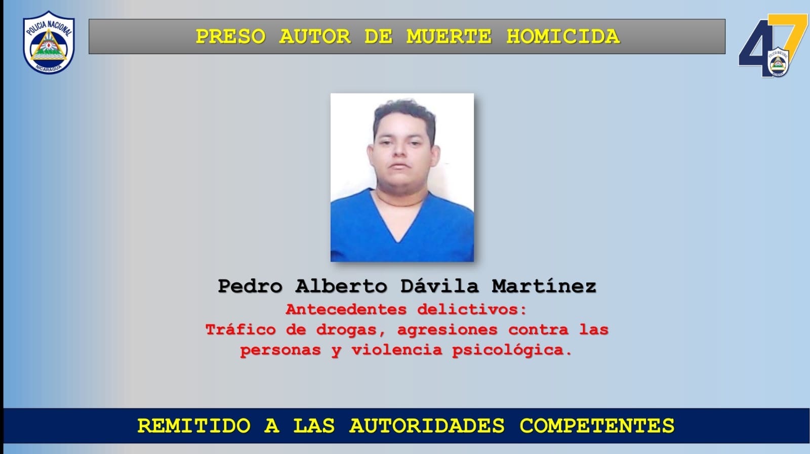 Capturado el presunto asesino de adolescente en Managua