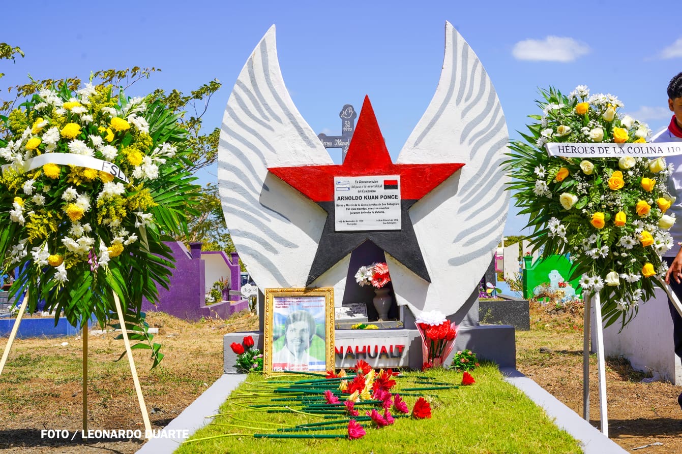 A 48 años de Los Sabogales, Juventud Sandinista y familiares rinden homenaje a Arnoldo Kuan