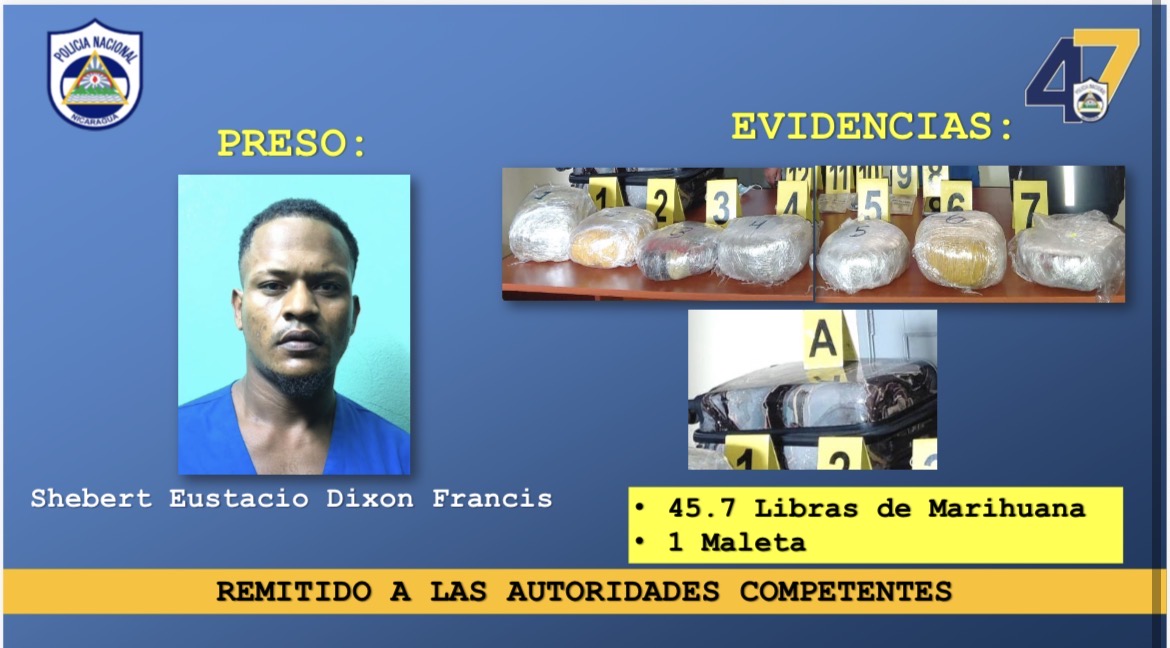 Detienen a sujeto que transportaba 45.7 libras de marihuana en bus intermunicipal