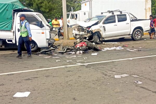 Más de 1,300 colisiones de tránsito en una semana reporta la Policía Nacional