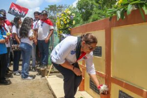 Juventud Sandinista honra a Margarita Calderón