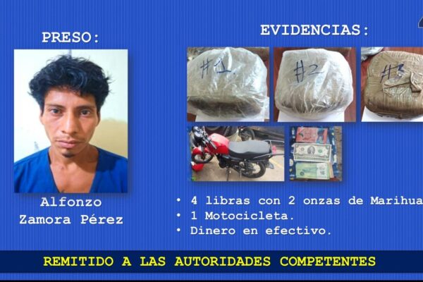 Capturan a presunto traficante de drogas durante allanamiento en El Tuma-La Dalia