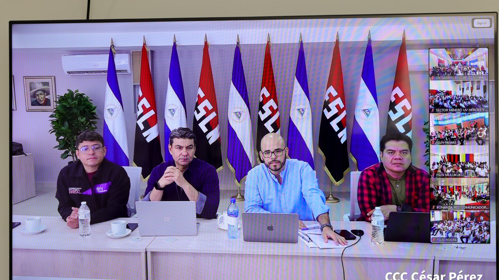 Comunicadores Sandinistas de la Costa Caribe Norte fortalecen capacidades en encuentro virtual con comunicadores venezolanos