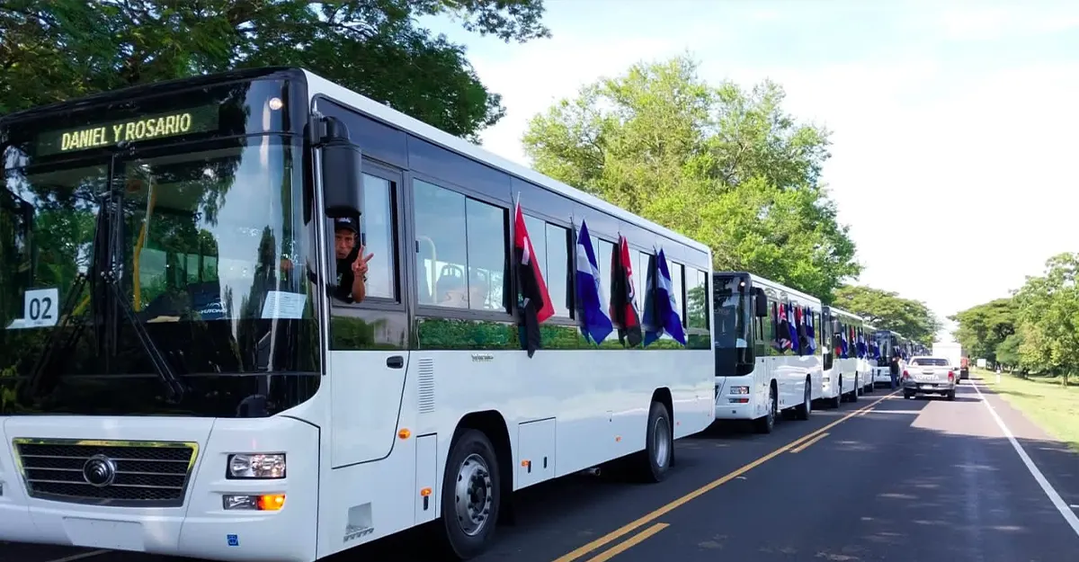 Llegan 60 nuevos autobuses de la República Popular China para fortalecer el transporte en Nicaragua