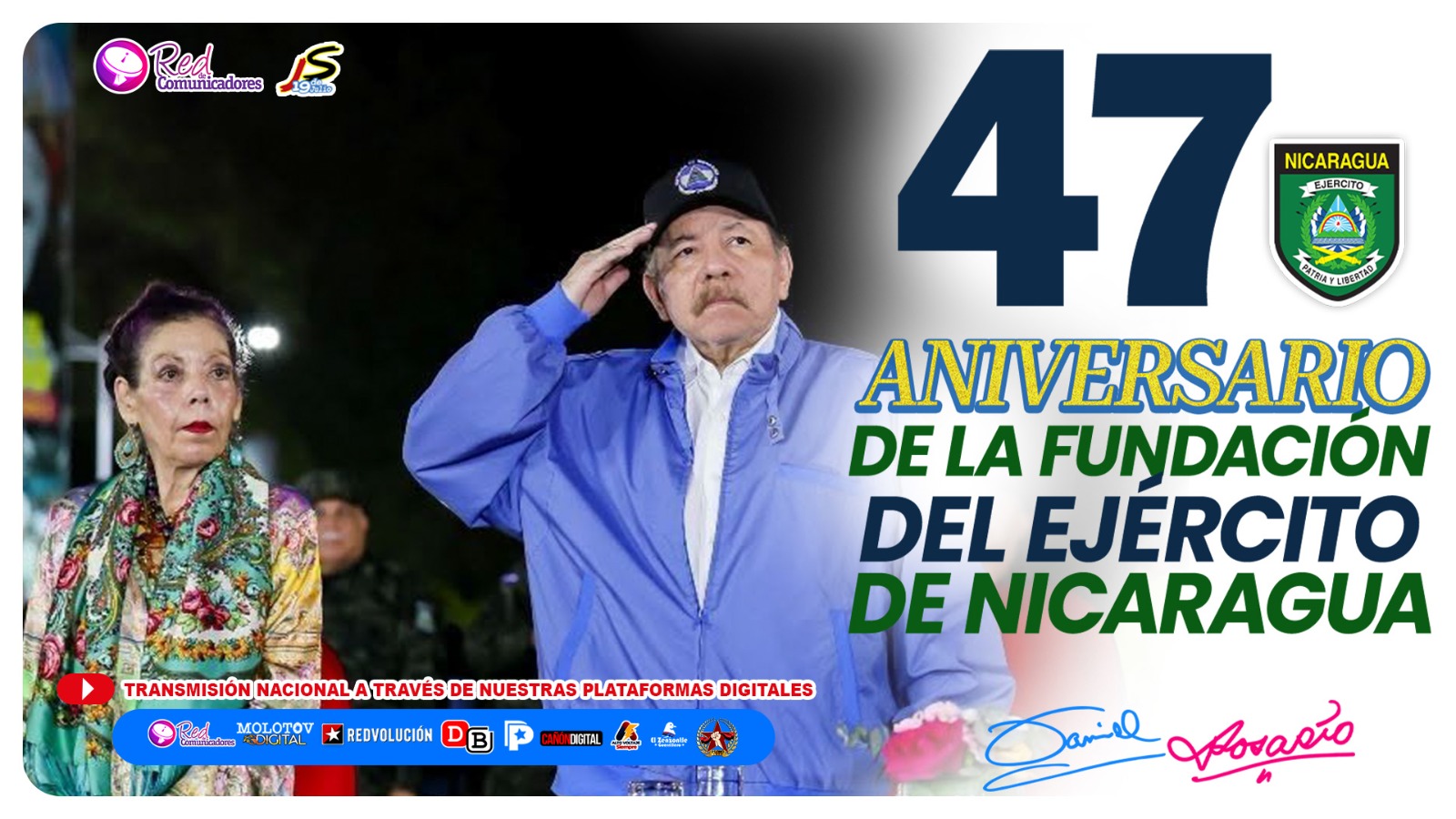 Ejército de Nicaragua conmemora 47 años de firme compromiso con la Patria