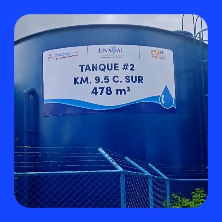 ENACAL rehabilita tres tanques de agua y mejora servicio para 1,200 familias en Managua