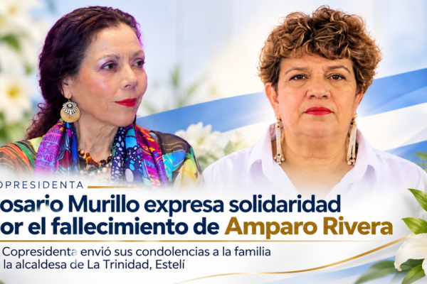 Conpañera Rosario Murillo expresa condolencias por fallecimiento de Amparo Rivera