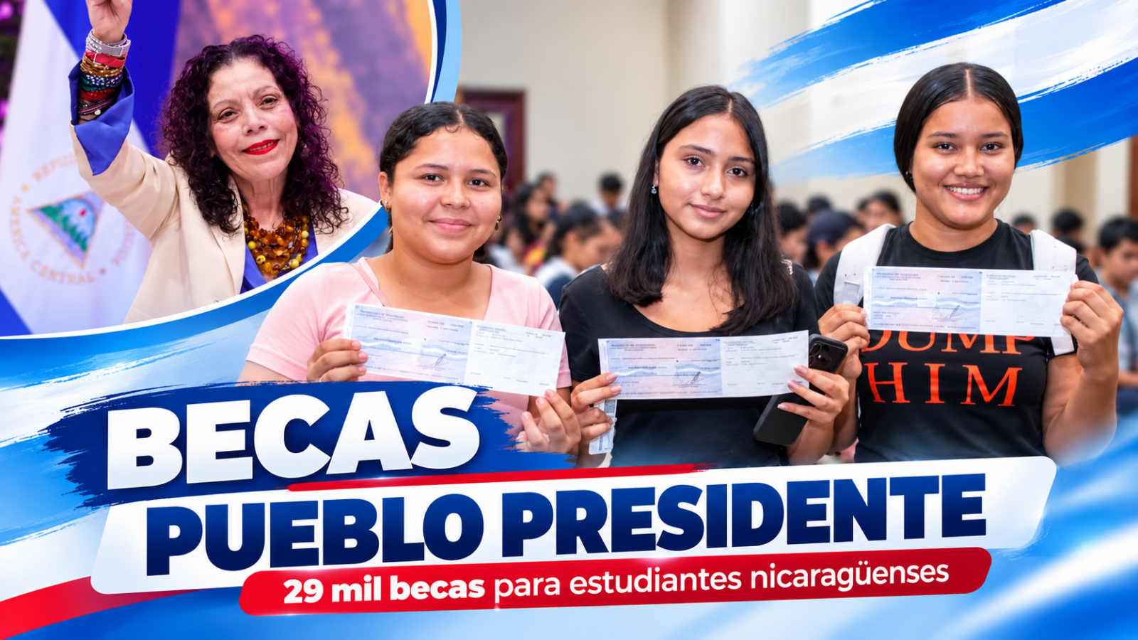29 mil estudiantes recibirán becas Pueblo Presidente en Nicaragua